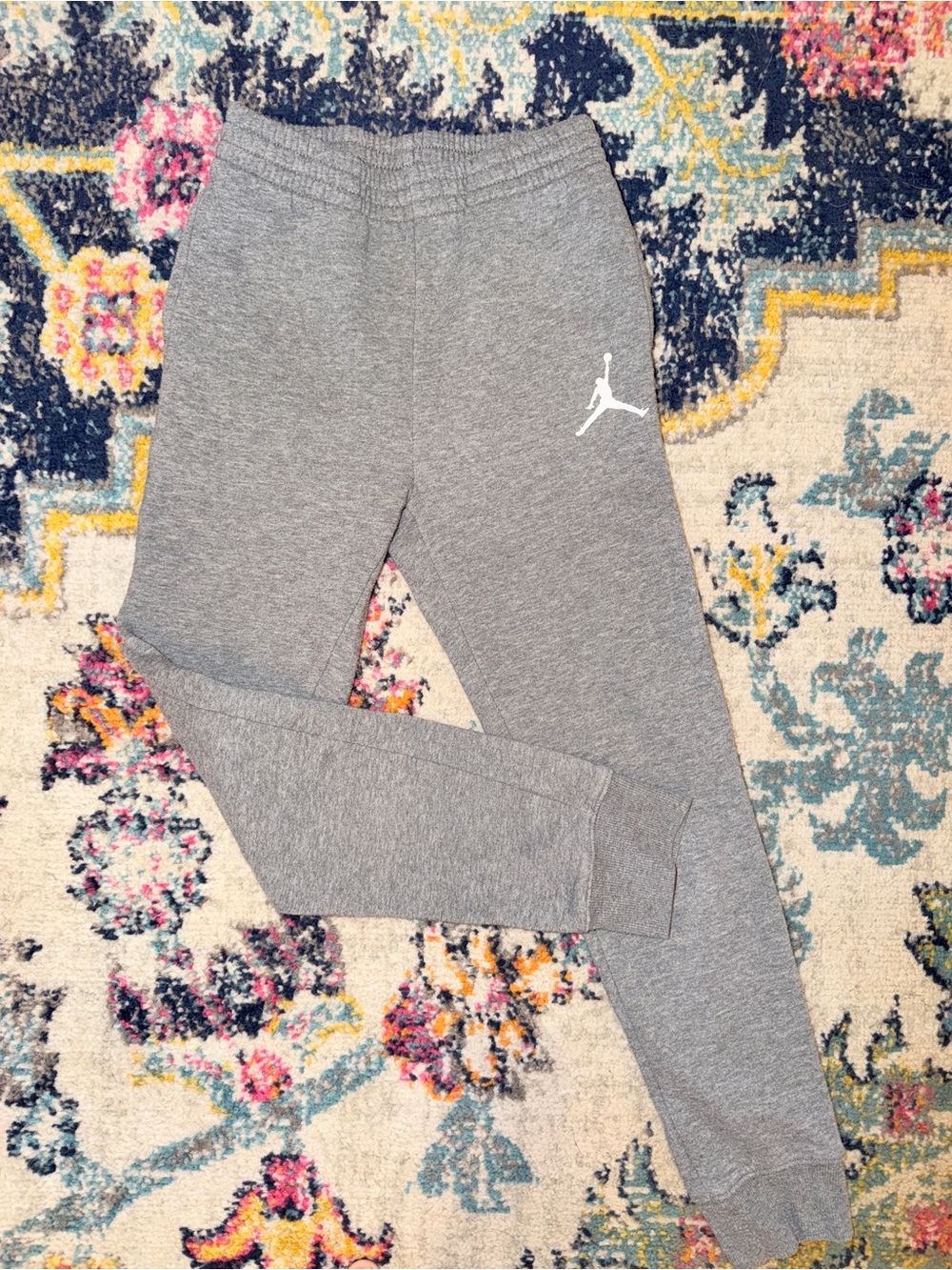 Jordan Boys Gray Fleece Jogger Sweatpants